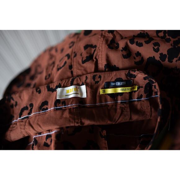 Anthropologie Maeve the Colette Wide-Leg Crop Pants Leopard 29 - Picture 7 of 7